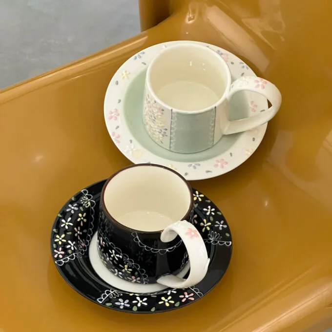 Flower Cup and Plate